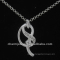 Fashion Micro cubic zircon paved 925 silver pendant PSS-012